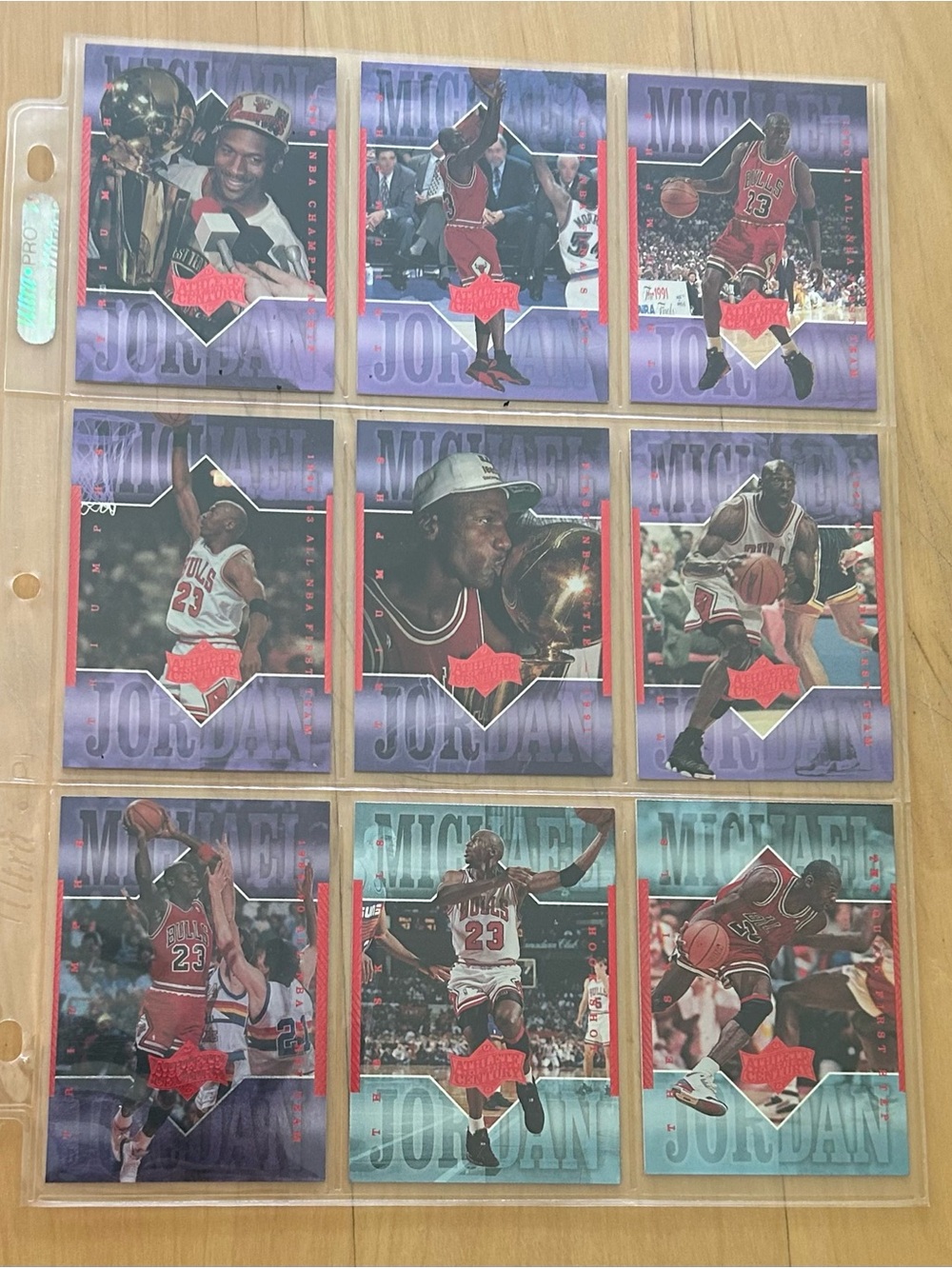 Michael Jordan Athlete of the Century Collector’s Cards (Lot of 9) - VGC